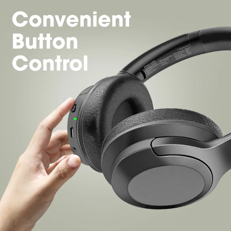 Promate Concord ANC Headphones HD Stereo Headset Promate Concord ANC Headphones HD Stereo Headset